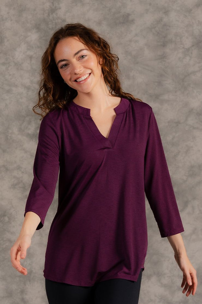 3/4 Sleeve V-Neck Top-Sweater-Sew In Love-Three Birdies Boutique, Women's Fashion Boutique Located in Kearney, MO