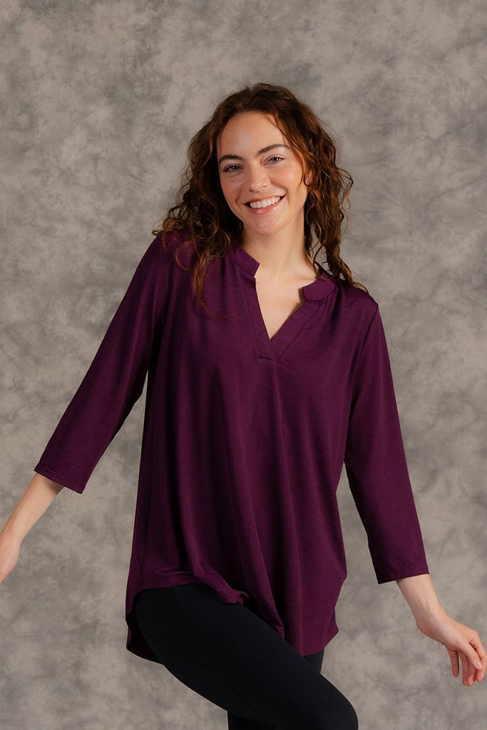 3/4 Sleeve V-Neck Top-Sweater-Sew In Love-Three Birdies Boutique, Women's Fashion Boutique Located in Kearney, MO