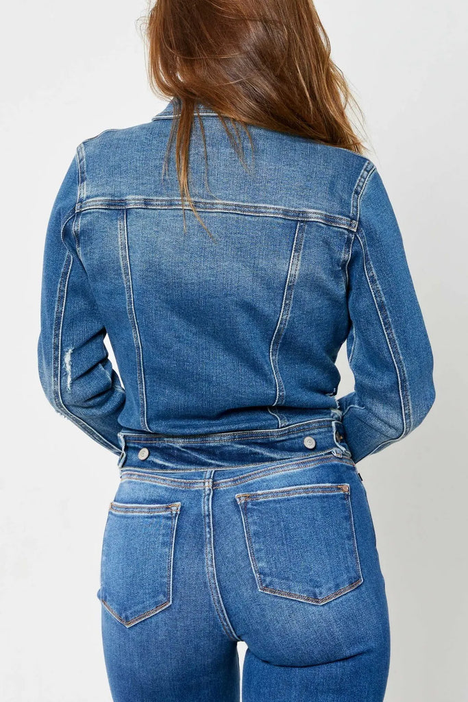 Judy Blue Classic Destroy Denim Jacket