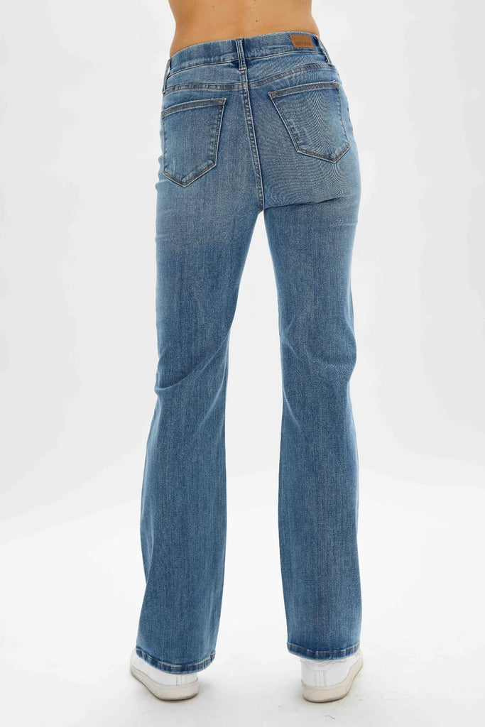 Judy Blue Pull On Slim Bootcut-Denim-Judy Blue-Three Birdies Boutique, Women's Fashion Boutique Located in Kearney, MO