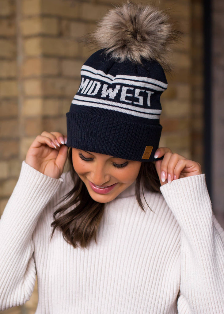 Midwest Beanie-Hats-Panache Apparel Co.-Three Birdies Boutique, Women's Fashion Boutique Located in Kearney, MO