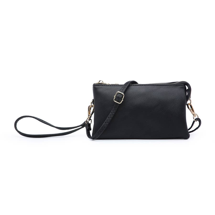 Riley Black Crossbody/Wristlet-Handbags-Jen & Co.-Three Birdies Boutique, Women's Fashion Boutique Located in Kearney, MO