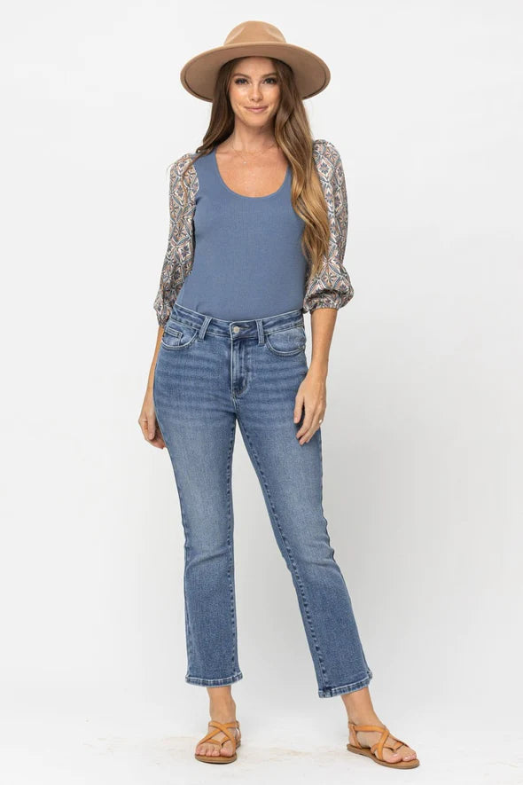 Judy Blue Demi Crop Bootcut-Denim-Judy Blue-Three Birdies Boutique, Women's Fashion Boutique Located in Kearney, MO