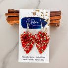Kansas City Chiefs Medium Chunky Glitter Arrowhead Dangle { product_type }}