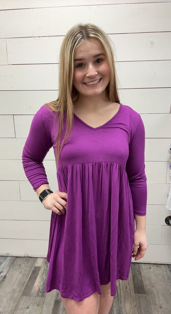 Solid, Simple, & Sweet Dress-Multiple Colors!-Dresses-BLUMIN-Three Birdies Boutique, Women's Fashion Boutique Located in Kearney, MO