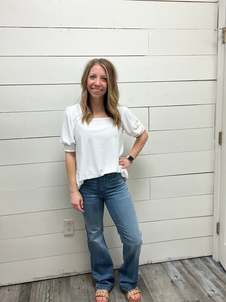 Judy Blue Pull On Slim Bootcut-Denim-Judy Blue-Three Birdies Boutique, Women's Fashion Boutique Located in Kearney, MO