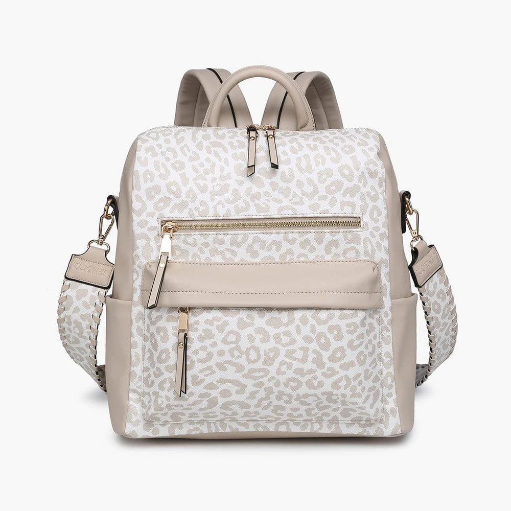 Amelia Backpack - Cheetah Beige-Jen & Co.-Three Birdies Boutique, Women's Fashion Boutique Located in Kearney, MO